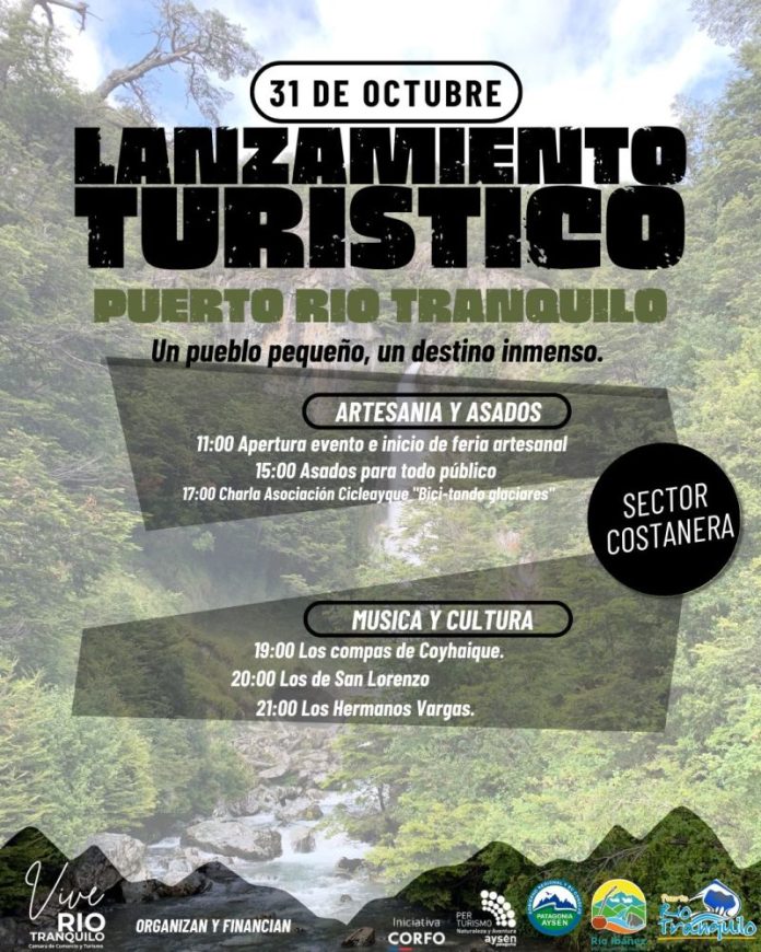 Afiche Lanzamiento de Temporada Puerto Río Tranquilo