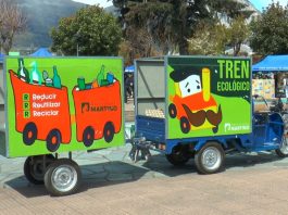 Gran interés del público causó Trencito Ecológico en Feria de Sustentabilidad