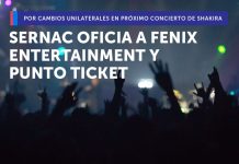 Ad portas de un nuevo concierto de Shakira: SERNAC oficia a Fenix Entertainment y Punto Ticket por cambios unilaterales del evento